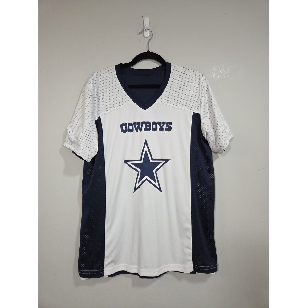 Dallas Cowboys‎ NFL Reversible Flag Football Jersey Navy Blue/White Adult Medium